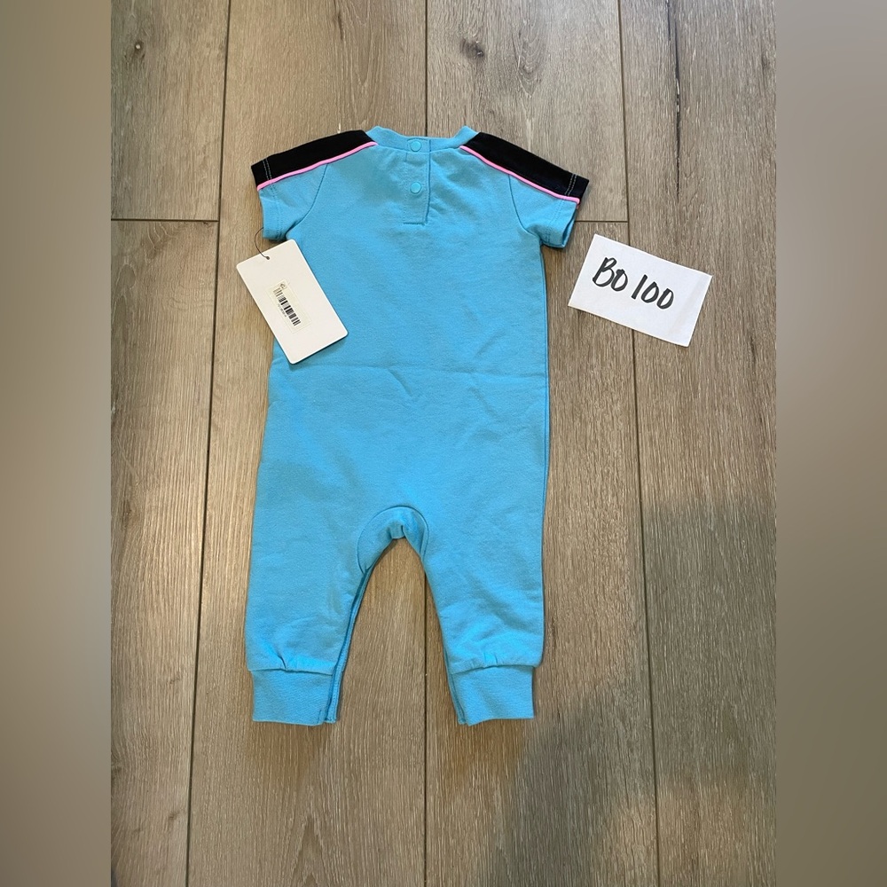 Baby Infant Nike Just Do It Boys Blue Romper Coverall Size 3 Months - Picture 3 of 6